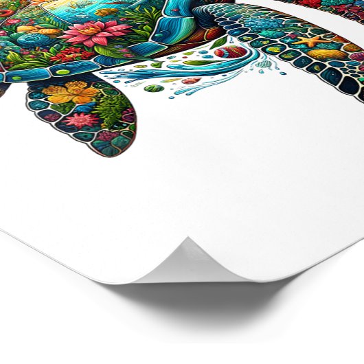 ウミガメの大地の日 ポスター (角)