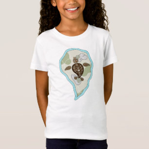ウミガメの子どもとベビーのライトシャツをカリー Tシャツ