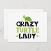 ウミガメの少女 |爬虫類動物の亀のクリスマスプレゼント ポストカード (正面/裏面)