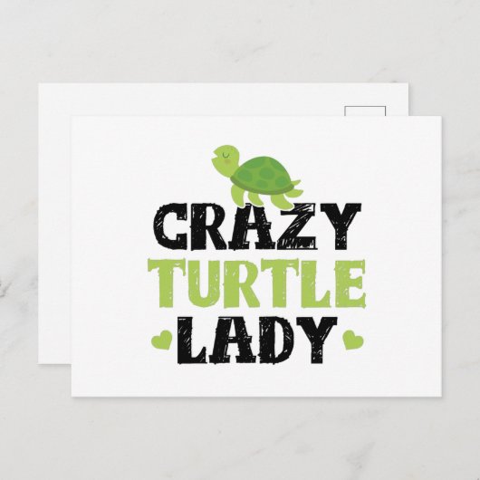 ウミガメの少女 |爬虫類動物の亀のクリスマスプレゼント ポストカード (正面/裏面)