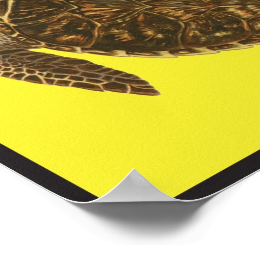 ウミガメの巣のポスターを邪魔しない ポスター (角)