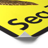 ウミガメの巣のポスターを邪魔しない ポスター (角)