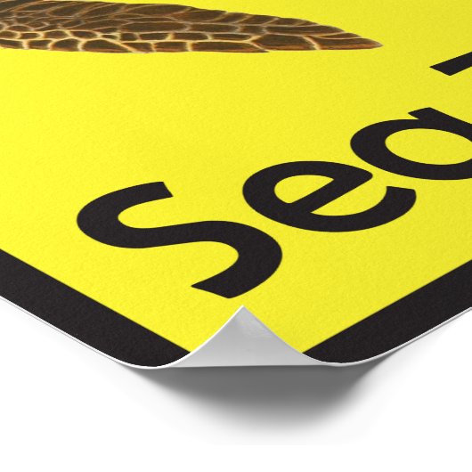 ウミガメの巣のポスターを邪魔しない ポスター (角)