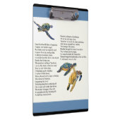 ウミガメの平和平静の詩の祈りの言葉のクリップボード クリップボード (右)