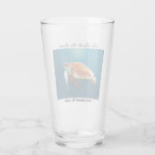 ウミガメの平和 – グラスを飲む タンブラーグラス (裏面)