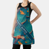 ウミガメの幾何カラフルパーソナライズされた模様 エプロン (インサイチュ)