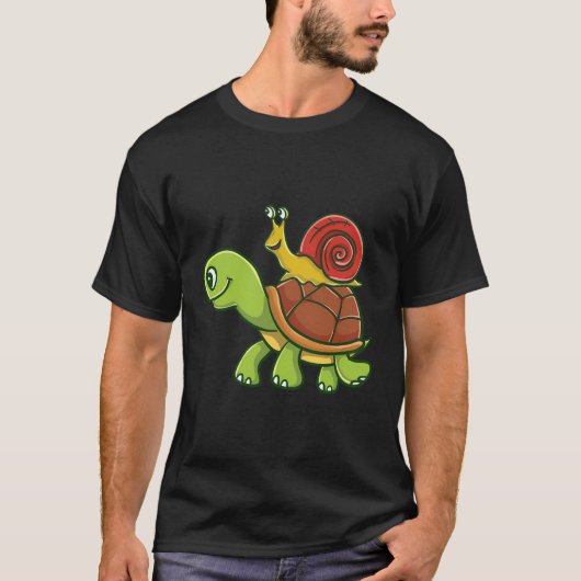 ウミガメの恋人のギフトに乗るウミウシ Tシャツ (正面)