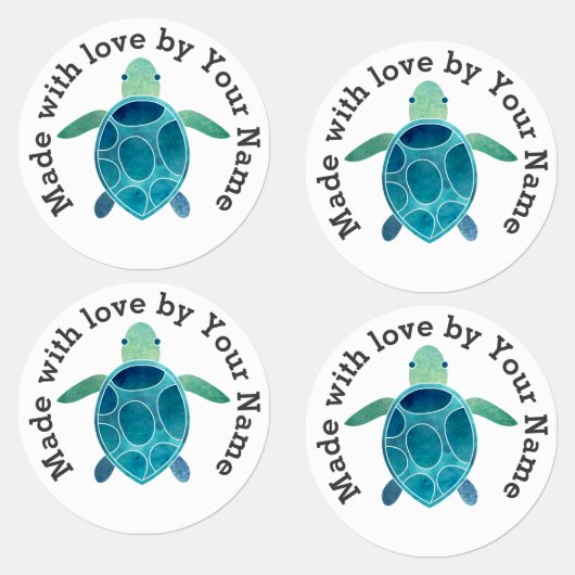 ウミガメの愛で作るアイロン ラベル (グループ)