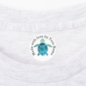 ウミガメの愛で作るアイロン ラベル (貼付)