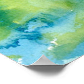 ウミガメの愛のペアのアートポスタープリント ポスター (角)