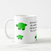 ウミガメの感動的引用文 コーヒーマグカップ (左)