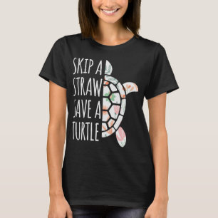 ウミガメの救わらを飛ばす Tシャツ