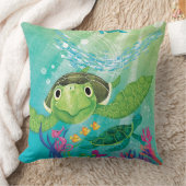 ウミガメの救出 クッション (ブランケット)