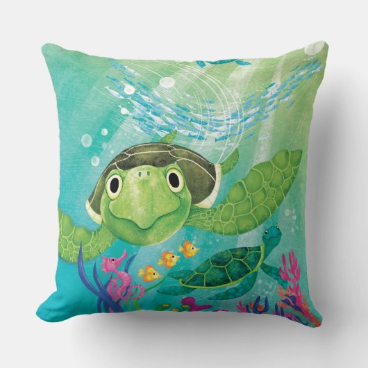 ウミガメの救出 クッション (正面)