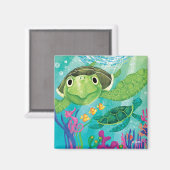 ウミガメの救出 マグネット (正面/裏面)