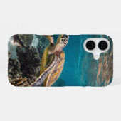 ウミガメの旅 iPhone 16ケース (裏面横)