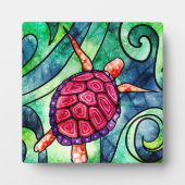 ウミガメの明るい色 フォトプラーク (正面)