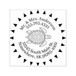 ウミガメの本性の矢連絡を愛する セルフインキングスタンプ