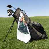 ウミガメの殻 ゴルフタオル (グリーン)