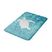 ウミガメの水の海ガラスは個人化なります バスマット (アングル)