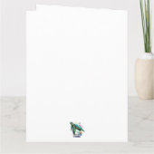 ウミガメの水中水色スタイル カード (裏面)