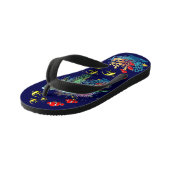 ウミガメの水中水色スタイル キッズビーチサンダル (アングル)