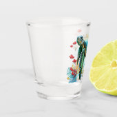 ウミガメの水中水色スタイル ショットグラス (左)