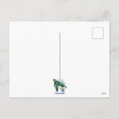 ウミガメの水中水色スタイル シーズンポストカード (裏面)