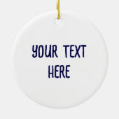 ウミガメの水中水色スタイル セラミックオーナメント (裏面)