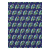 ウミガメの水中水色スタイル テーブルクロス (正面)