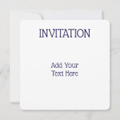 ウミガメの水中水色スタイル 招待状 (裏面)