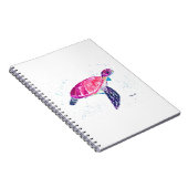 ウミガメの水色海ハワイアン熱帯 ノートブック (右側)