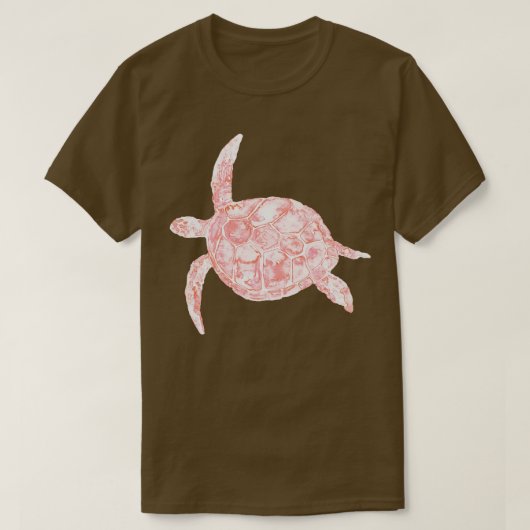 ウミガメの水色1 Tシャツ (デザイン正面)