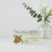 ウミガメの沿岸ビーチ-名刺 名刺 (スタンド正面)