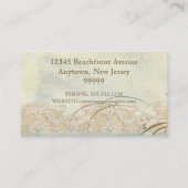 ウミガメの沿岸ビーチ-名刺 名刺 (裏面)