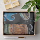 ウミガメの泡ウェーブアート 薄葉紙 (ギフト)