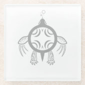 ウミガメの泡 ガラスコースター (正面)