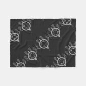 ウミガメの泡 フリースブランケット (正面(横))