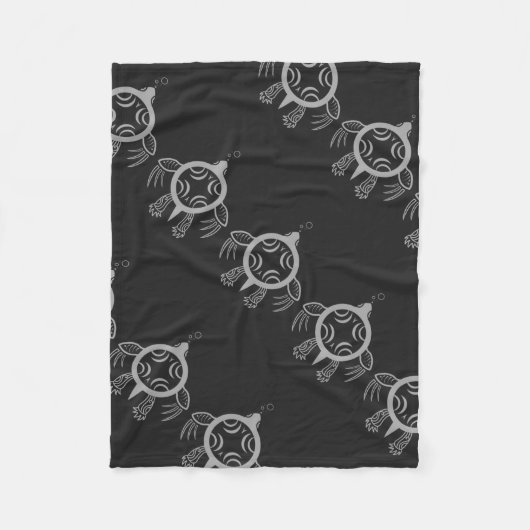 ウミガメの泡 フリースブランケット (正面)