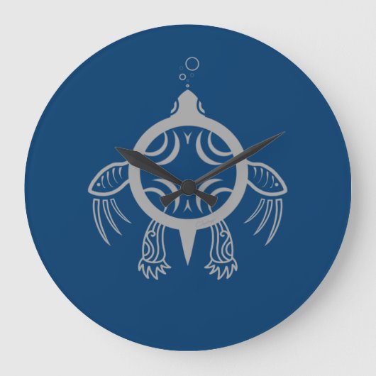 ウミガメの泡 ラージ壁時計 (正面)