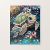 ウミガメの泳ぎ ジグソーパズル (縦)