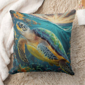 ウミガメの海でのダイビング クッション (ブランケット)