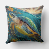 ウミガメの海でのダイビング クッション (裏面)