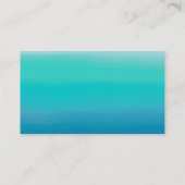 ウミガメの海の水彩画の名刺 名刺 (裏面)