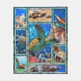 ウミガメの海3Dキルトブランケット フリースブランケット