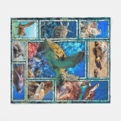 ウミガメの海3Dキルトブランケット フリースブランケット (正面(横))