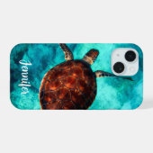 ウミガメの海  iPhone 15ケース (裏面横)