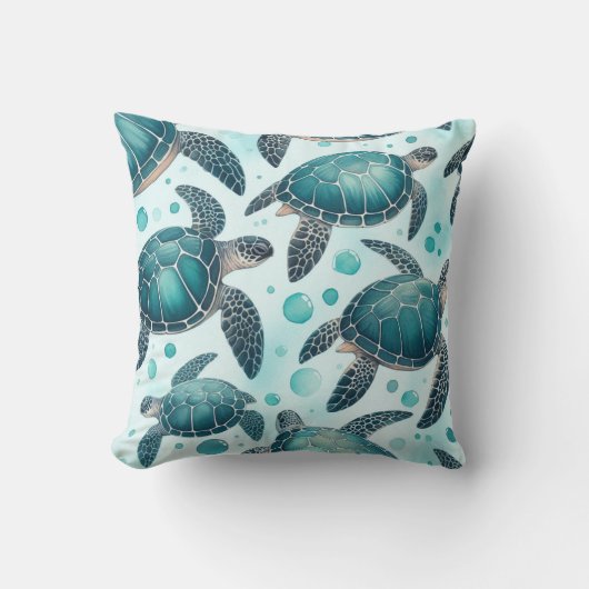 ウミガメの生活 クッション (正面)