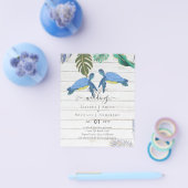 ウミガメの結婚式 青と黄色 チラシ (シングル)