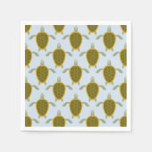 ウミガメの群れ スタンダードカクテルナプキン (正面)